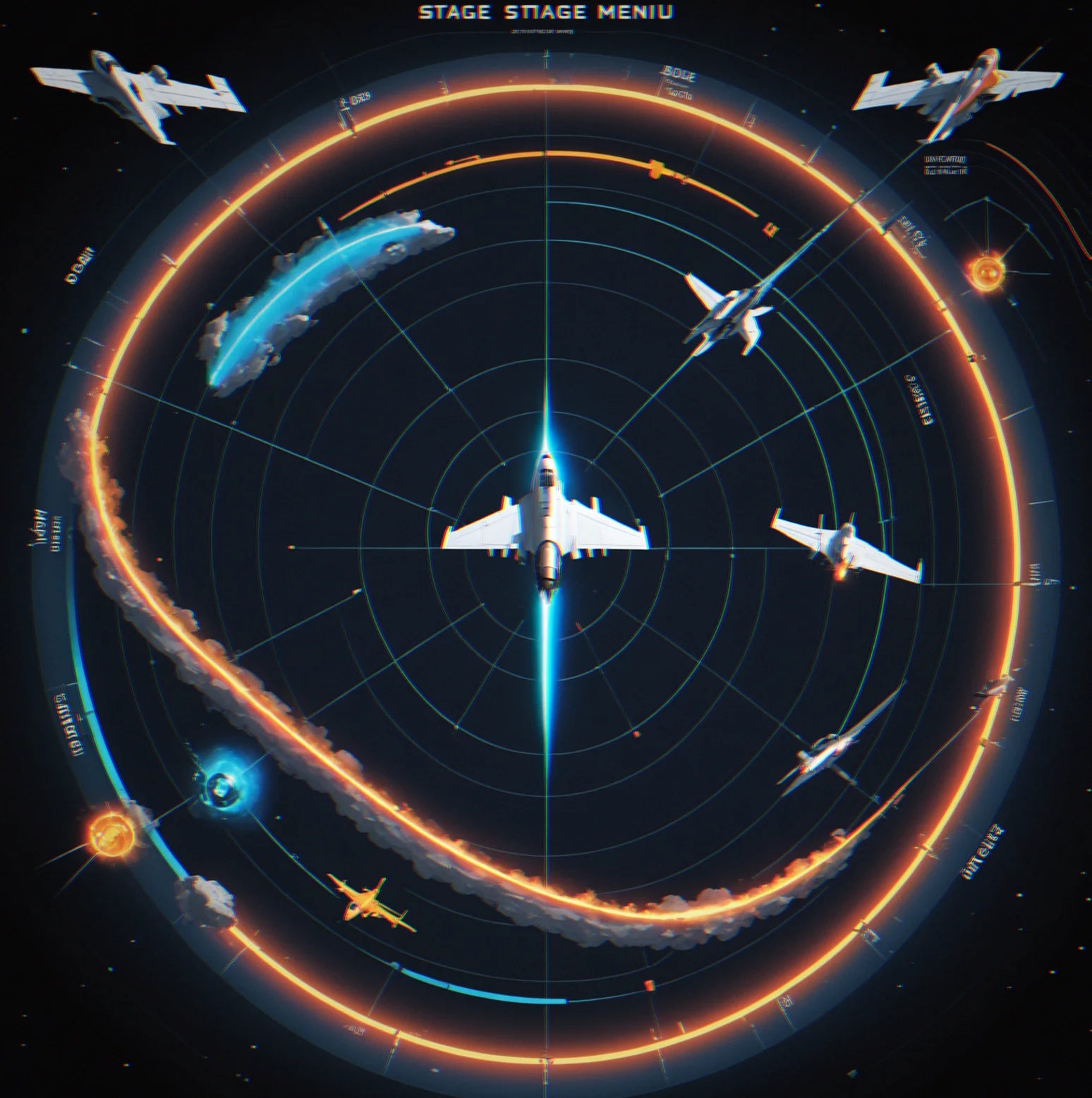 The stage menu laid out with six zones of increasing difficulty, each one showing what the average player scores and your personal best