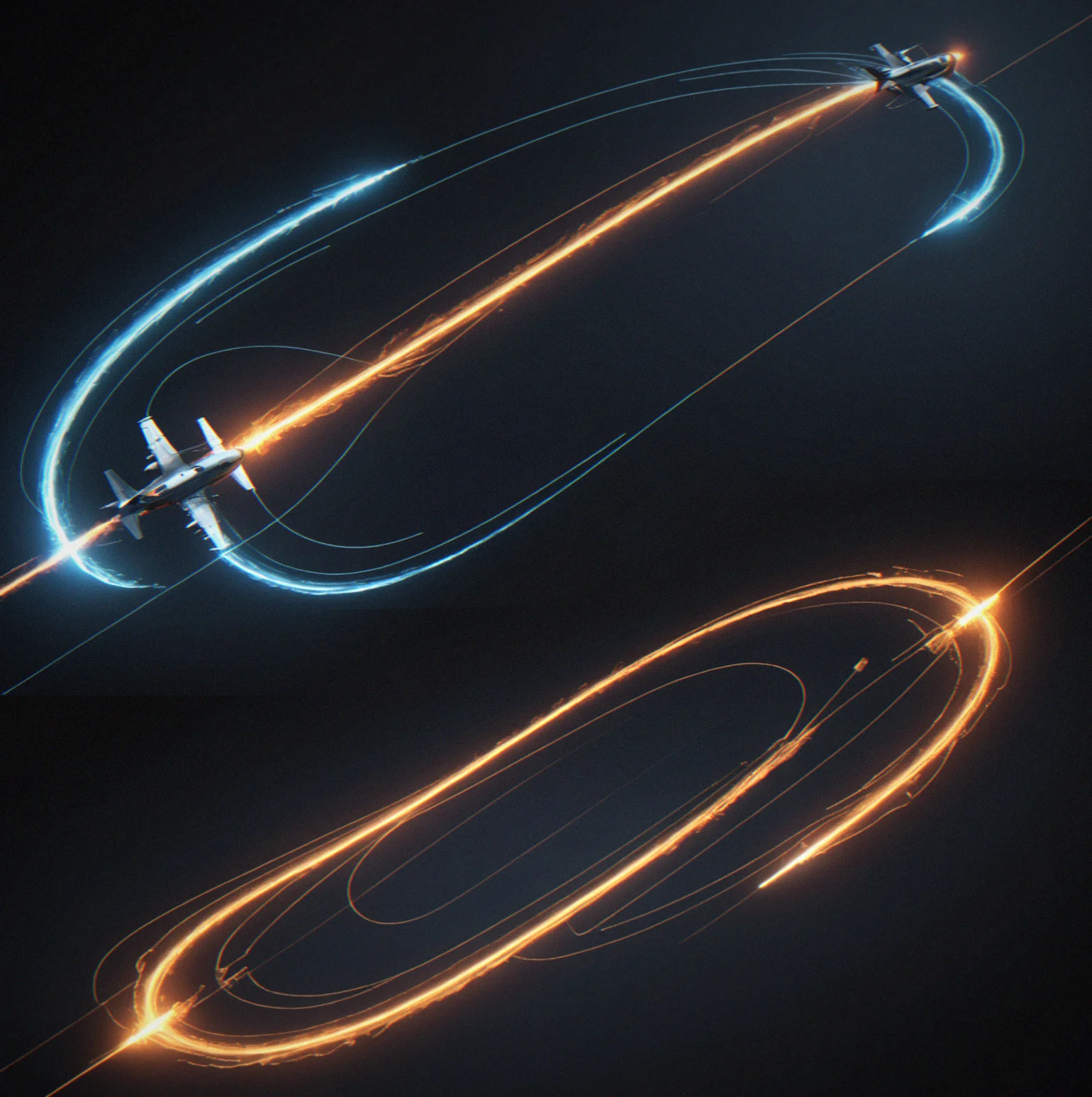 Side-by-side replay comparison showing identical flight paths with matching acceleration curves