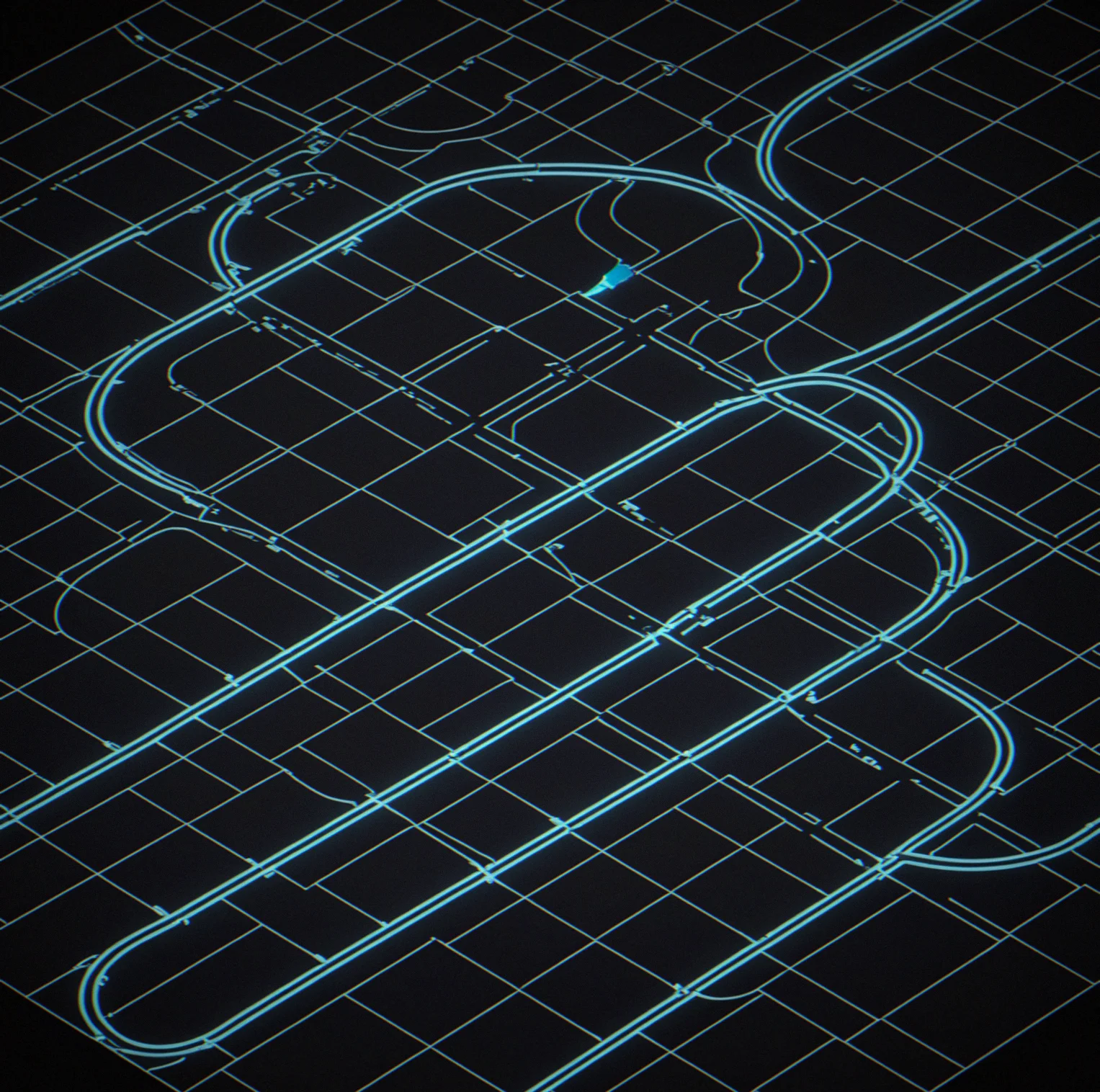 Stage select grid showing six progressively complex flight corridors with difficulty indicators and personal best scores